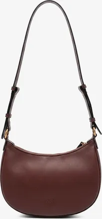 Pinko Womens Half Moon Mini Leather Crossbody Bag Brown Shoulder