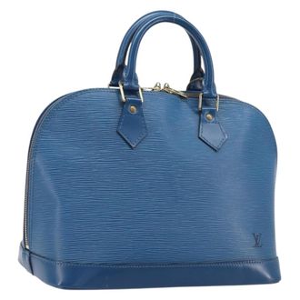 Louis Vuitton Alma Epi Leather Blue Leather Handbag (Pre-Owned)