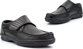 Generic Mens Leather Shoes Mens Touch Fastening Shoes Size 6 Boys Shoe Size 8 Comfort Shoe Comfort Touch Fastening Real Leather Upper Wide Extra Large Casual 