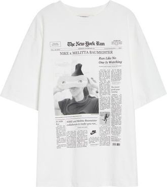 Melitta Baumeister x Nike The New York Run Cotton Graphic T-Shirt in White at Nordstrom