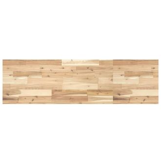 Berkfield Home Floating Shelf 140x40x4 cm Untreated Solid Wood Acacia in Brown | Size: 140 x 40 x 4 cm