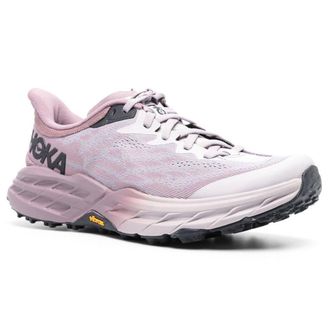 Hoka One One Hoka Speedgoat 5 Textile Synthetic Womens Low Top Trainers - Elderberry Lilac Marble - Size:UK 6.5
