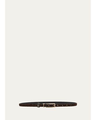 Tom Ford Leopard-Print Calf Hair Belt