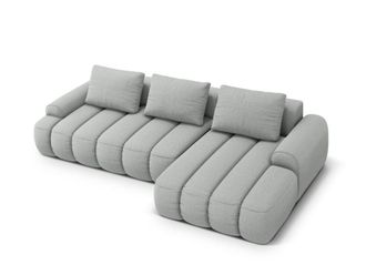 CXL by Christian Lacroix Sofá cama esquinero con baúl 3 plazas tejido estructural gris claro