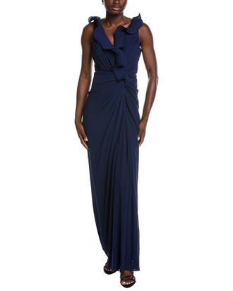 Badgley Mischka Octo Ruffle Gown