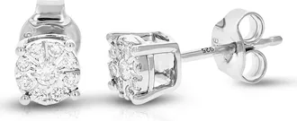 Vir Jewels 1/5 cttw Lab Grown Diamond Composite Earrings in Sterling Silver With Push Backs For Women