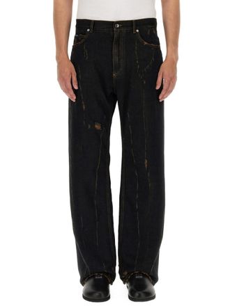 Dolce & Gabbana Black Loose Mid Rise Jeans