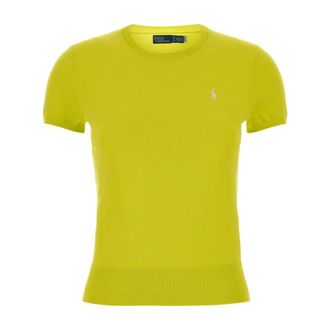 Polo Ralph Lauren T-Shirts, female, Yellow, Size: S Flo Sweater