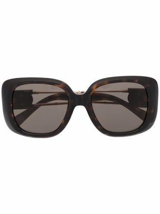Versace Occhiali da sole oversize - Marrone