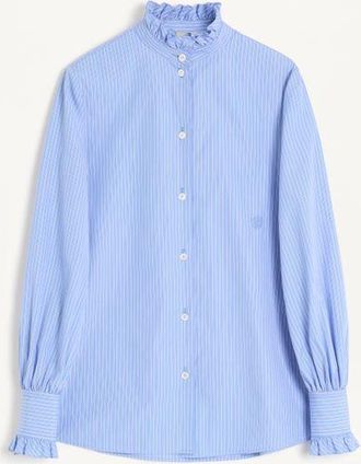 Valentino Camicia In Popeline Classic Stripe Donna IRIS LILIAC 36