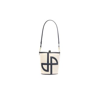 Patou Small JP Canvas Bucket Bag - female - Patou - Bucket Bags - Beige - ONE SIZE - Bags