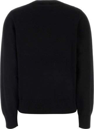 Ganni Womens Cotton Sweater Black Organic