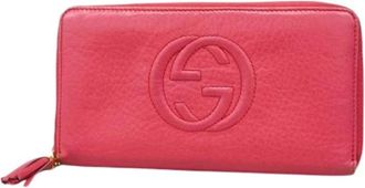 Gucci Pre-owned Wallets, female, Pink, Size: ONE SIZE Pre-owned Leather wallets
