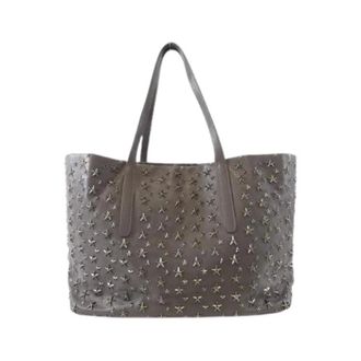 Jimmy Choo London Pre-owned Tote Bags, female, Gray, Size: ONE SIZE Pre-owned Pimlico Leather Tote Bag