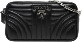 Prada Pre-owned Leather prada-bags - Dames - Vintage Schoudertas - Zwart - ONE Size - Vintage