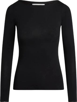 Aya Muse Bootneck Long Sleeve Tee - Dames - Longsleeves - Zwart - L - Katoen - Tops