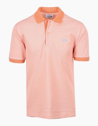 Lacoste Mens LACOSTE POLO SHIRT PEACH/ORANGE - Size: 40