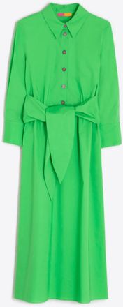 Vilagallo Camisero Maxi Dress In Green
