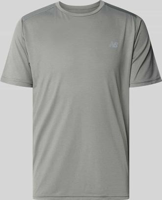 New Balance Funktionsshirt mit Rundhalsausschnitt und Logo in Mittelgrau, Gr&ouml;&szlig;e XXL