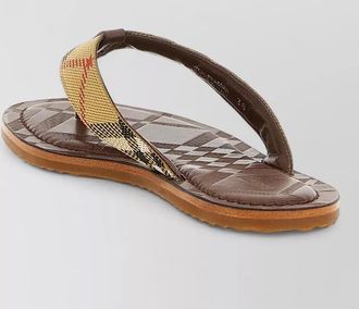 Burberry pavillon logo slides open toe rubber