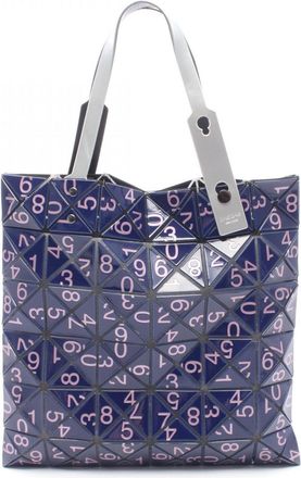 Bao Bao Issey Miyake Navy Pink Coated Canvas Handbag Tote Bag (Pre-Owned)