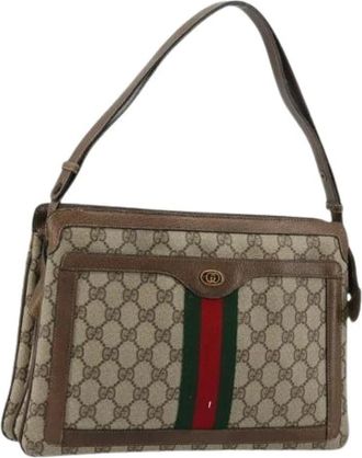 Gucci Pre-owned Shoulder Bags, female, Beige, Size: ONE SIZE Pre-owned Vintage Shoulder Bag