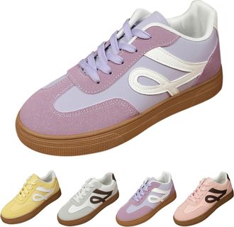 Generic Women Lace Up Walking Shoes with Arch Support Casual Comfortable Sneakers Soft Cushioned Insole Sneakers Outdoor Lightweight Slip-Resistance Trainers 