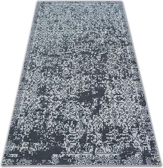 RugsX Rugsx - Alfombra Sense Micro 81260 Vintage Blanco/antracita Grey 120x170 Cm