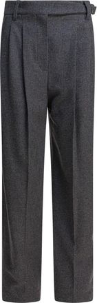 Brunello Cucinelli Brunello Cucinelli Womens Wool Trousers - Grey - Size EU 44 (Womens)