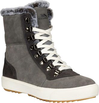 Trespass Korinna Suede Lace Up Snow Boots in Gray at Nordstrom, Size 10