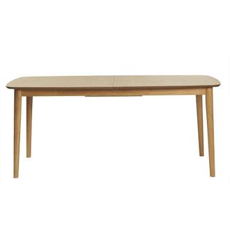 Miliboo Tavolo da pranzo rettangolare allungabile in legno chiaro rovere L180-220 cm EGO