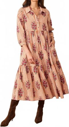 Printfresh Juniper Midi Dress In Striped