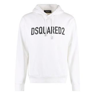 Dsquared2 Hoodies, male, White, Size: XL Cool Fit Hoodie