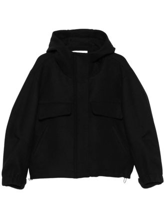 Tela Black Niki Boxy Wool-Blend Jacket