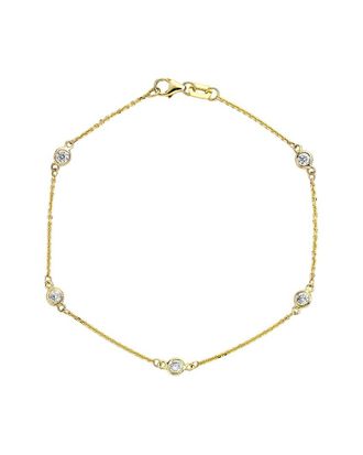 Suzy Levian 14K 0.25 ct. tw. Diamond Station Bracelet