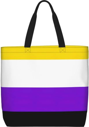 Generic Women Handbag Binary Pride Ladies Shopping Shoulder Bag Large Capacity Waterproof Crossbody Bags, For Holiday, Daily, Christmas, Birthday, Gym