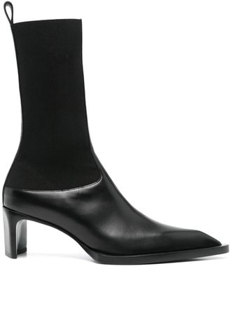 Jil Sander Stivaletti Chelsea in pelle 60mm - Nero