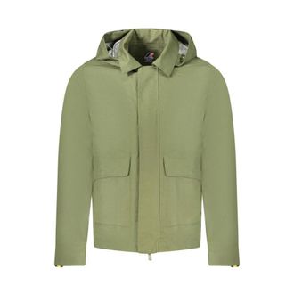 K-Way Light Jackets, male, Green, M, Green Military Style Cotton Jacket