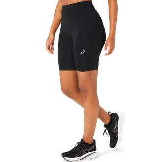 Asics Lauftights ASICS ROAD HIGH WAIST 8IN SPRINTER, Damen, Gr. S (36/38), N-Gr, schwarz, Web, Obermaterial: 78% Polyester, 22% Elasthan, unifarben, Hosen L