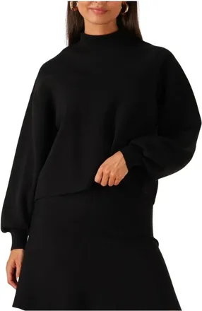 Moss Copenhagen Truien & Vesten, Dames, Zwart, Xs/S, Zwarte Pullover voor Stijlvolle Vrouwen