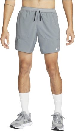 Nike Mens Nike Dri-FIT Solid Color Logo Printing Straight Quick Dry Breathable Sports Shorts Smoke Gray DM4742-084