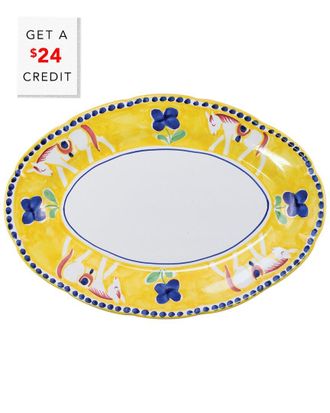Vietri Vietri Campagna Cavallo Oval Platter With $30 Credit