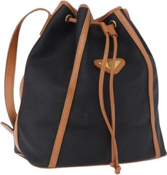 Saint Laurent Pre-owned Canvas Shoulder Bag - Dames - Vintage Tas - Zwart - ONE Size - Vintage