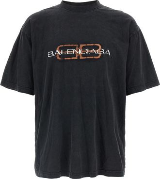 Balenciaga Black Logo print T-shirt
