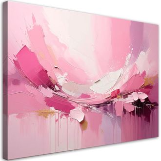 Feeby Impresi&oacute;n De Imagen Abstracci&oacute;n Rosa Inspirada En Una Forma Floral 100x70