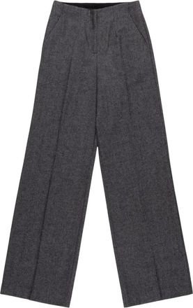 Nenette Elien Wijde Broek - Dames - Wijde Broeken - Grijs - S - Broeken