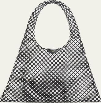 Alaia Woven Leather Hobo Bag