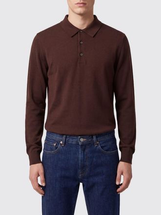 Aspesi Long-Sleeve Wool Polo Jumper with Ribbed Collar