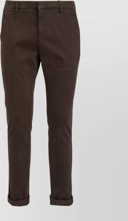 Dondup cotton trousers with belt loops and pockets