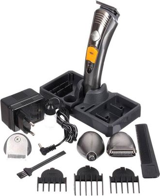 Trade Shop Kit De Afeitado El&eacute;ctrico 7 En 1 Recortador De Barba Recortador De Vello Corporal Nariz